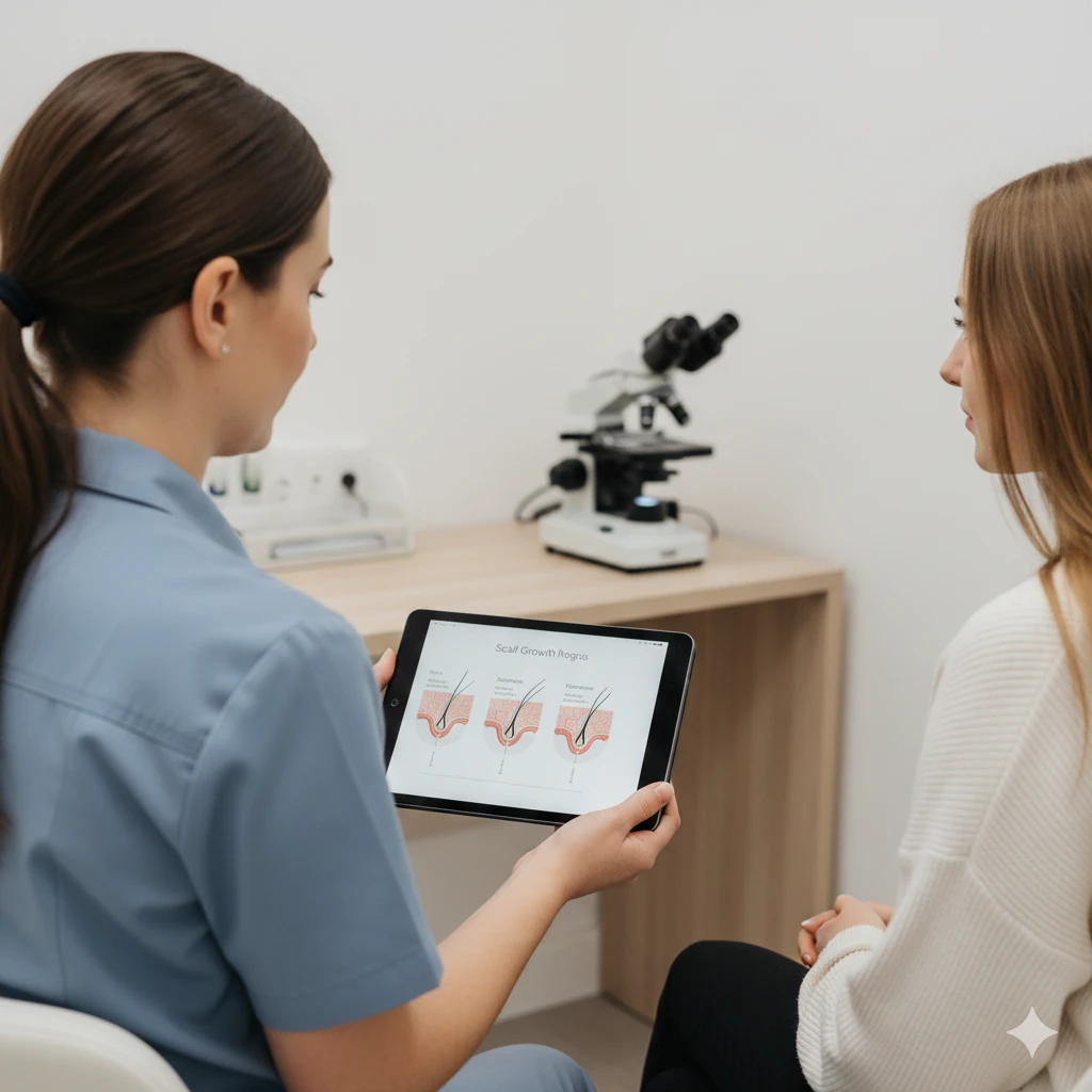 Consultation for excessive hair shedding in Sussex